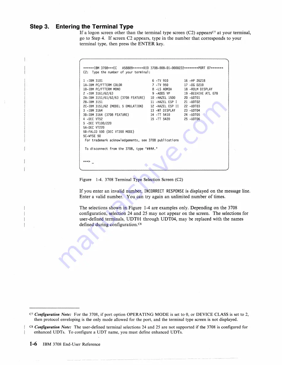 IBM 3708 End-User Reference Download Page 21