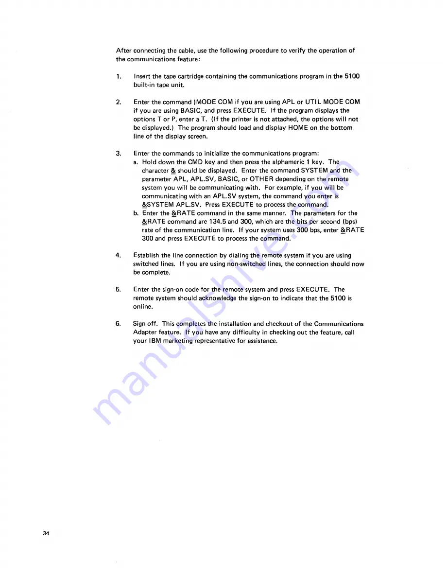 IBM 5100 Communications Manual Download Page 38