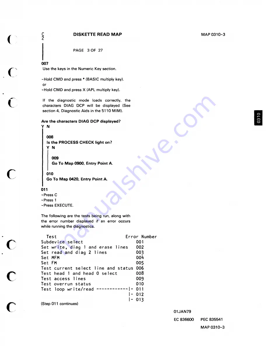 IBM 5110 Maintenance Analysis Procedures Download Page 73