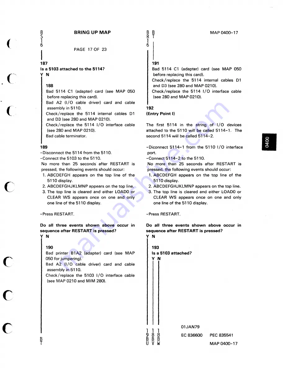 IBM 5110 Maintenance Analysis Procedures Download Page 115