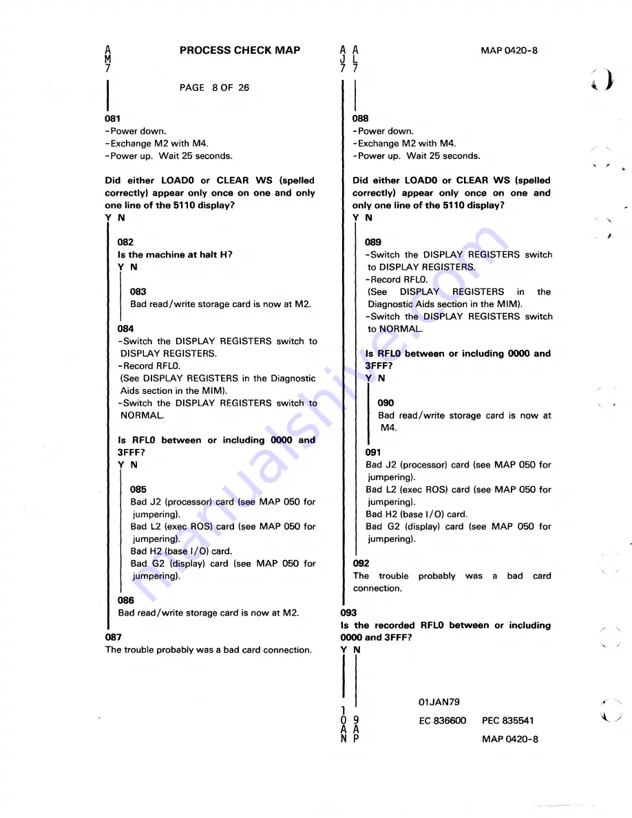 IBM 5110 Maintenance Analysis Procedures Download Page 130