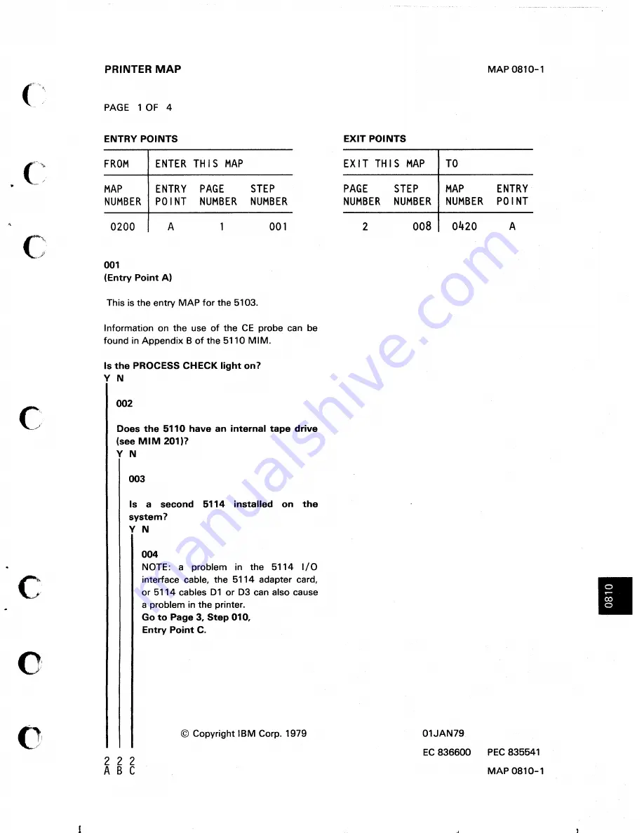 IBM 5110 Maintenance Analysis Procedures Download Page 185