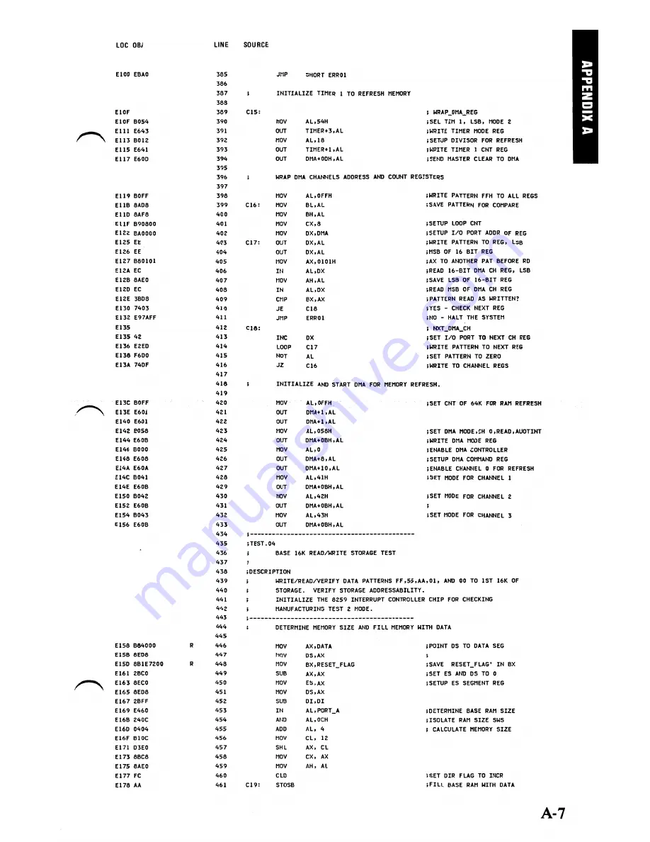 IBM 5150 Hardware Reference Manual Download Page 200