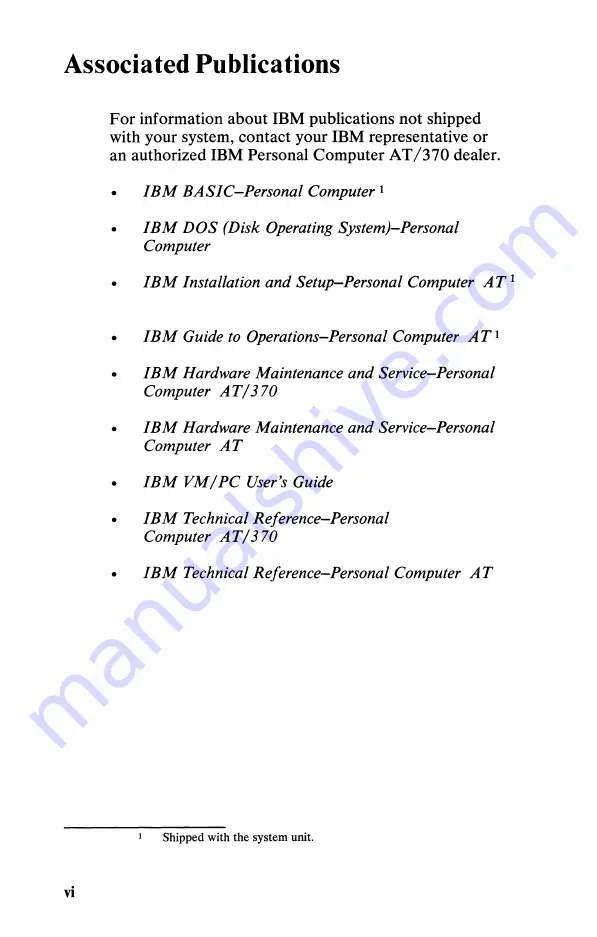 IBM AT/370 Manual To Operations Download Page 6