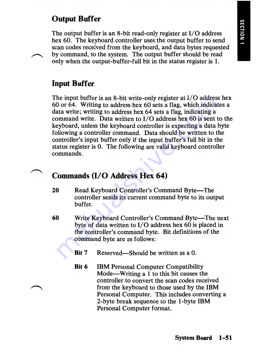 IBM AT 5170 Technical Reference Download Page 67