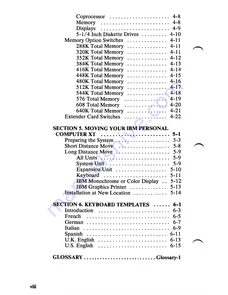 IBM Personal Computer XT Manual To Operations Download Page 10