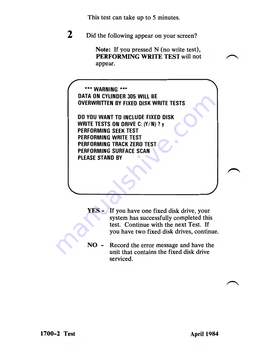 IBM Personal Computer XT Manual To Operations Download Page 128