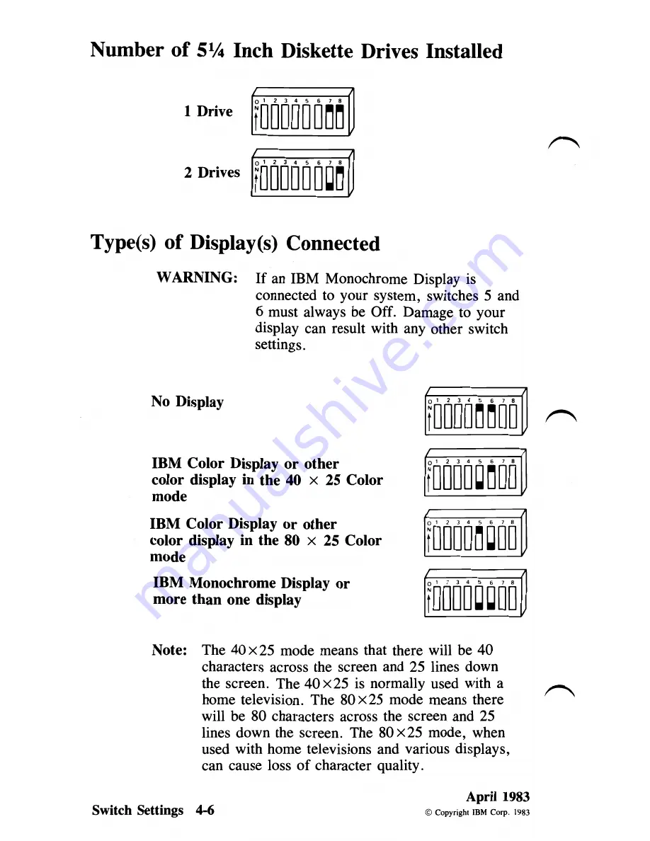 IBM Personal Computer XT Manual To Operations Download Page 242