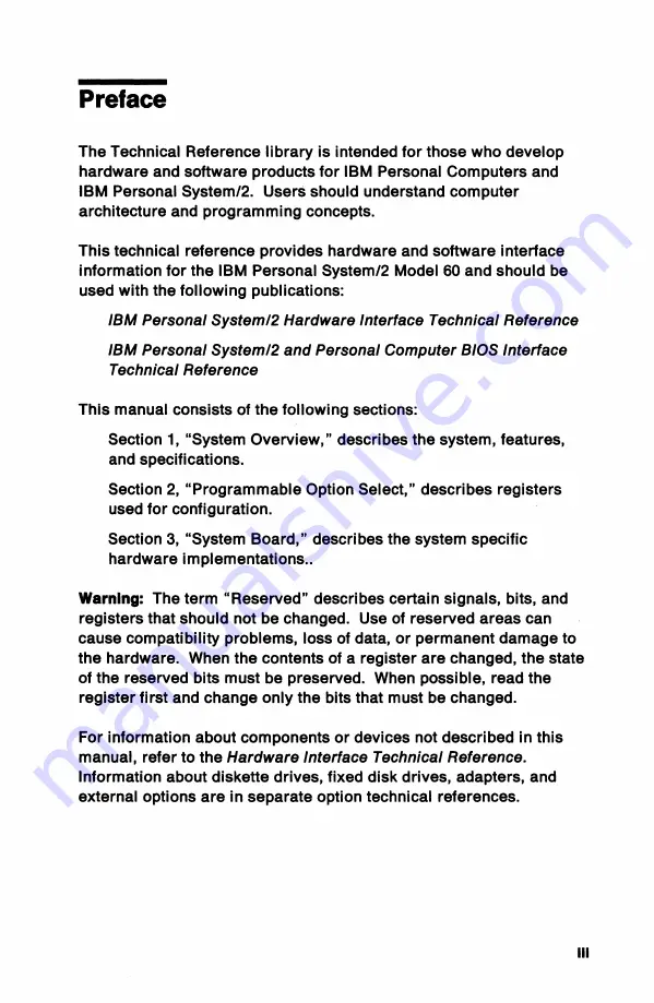 IBM Personal System/2 60 Скачать руководство пользователя страница 3