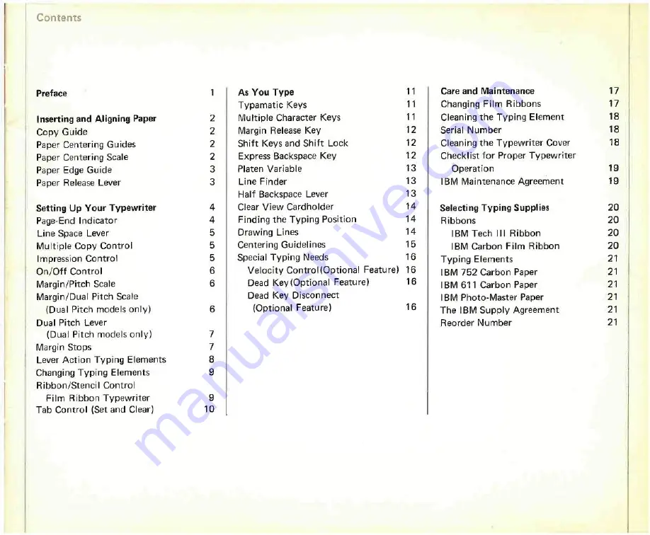 IBM Selectric II Operating Instructions Manual Download Page 3