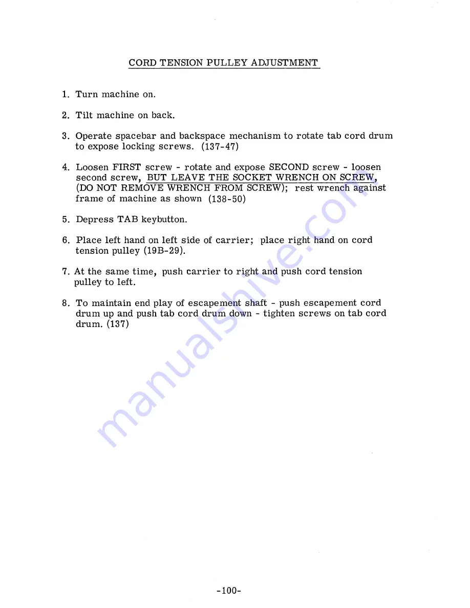 IBM Selectric III Troubleshooting Manual Download Page 112