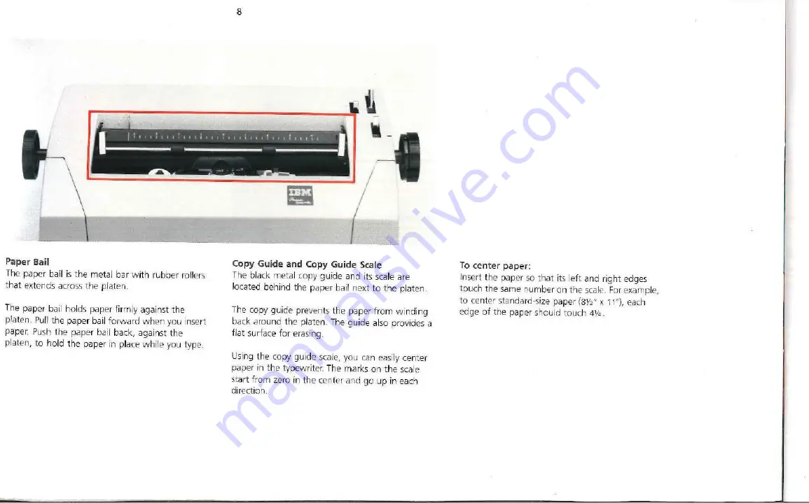 IBM Selectric Personal Typewriter Operating Instructions Manual Download Page 12