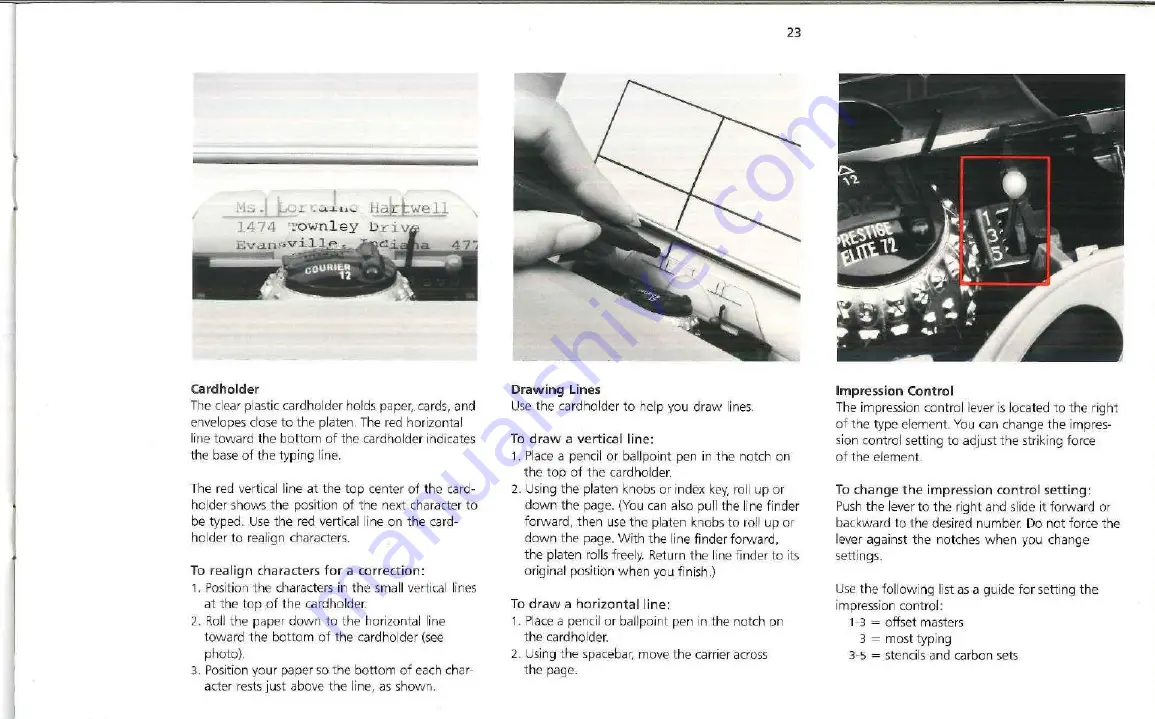 IBM Selectric Personal Typewriter Operating Instructions Manual Download Page 27