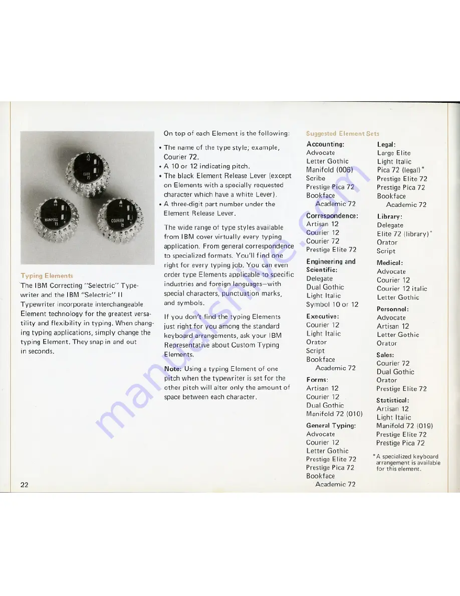 IBM Selectric Operating Instructions Manual Download Page 24