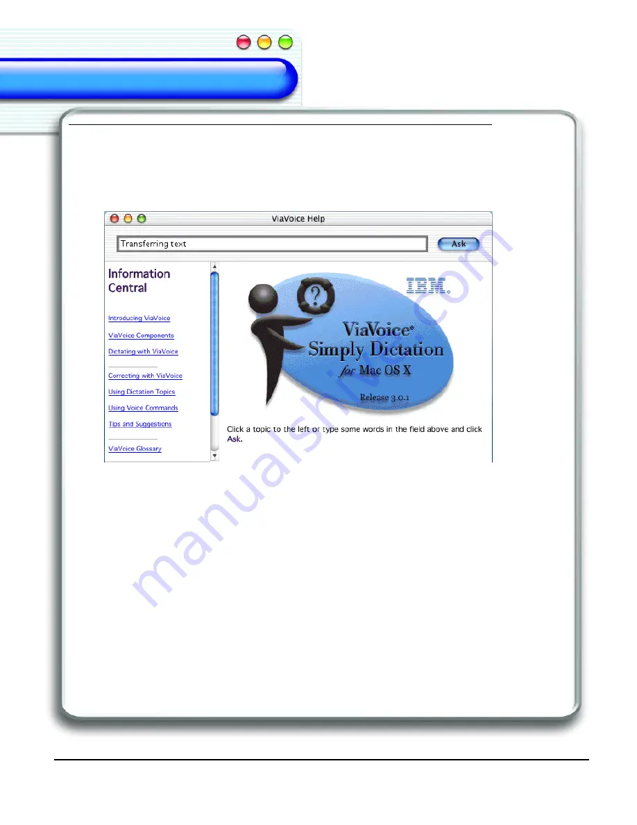 IBM ViaVoice Simply Dictation for Mac OS X User Manual Download Page 32