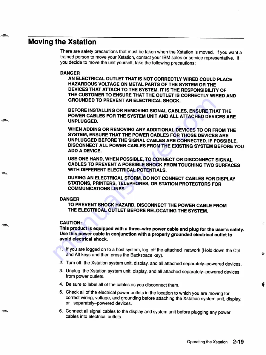 IBM XStation 130 Set Up And Operation Manual Download Page 59