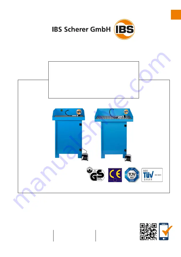 IBS Scherer G-50-W Translation Of The Original Instruction Download Page 3