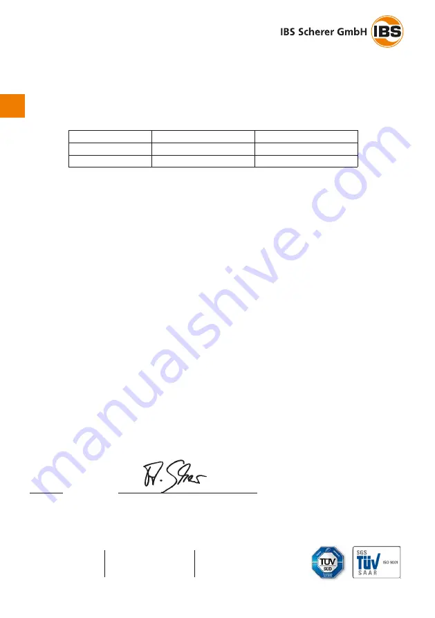 IBS Scherer G-50-W Translation Of The Original Instruction Download Page 42