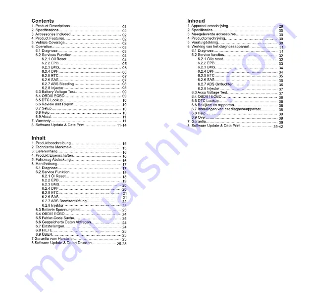 iCarsoft V2.0 Series User Manual Download Page 2