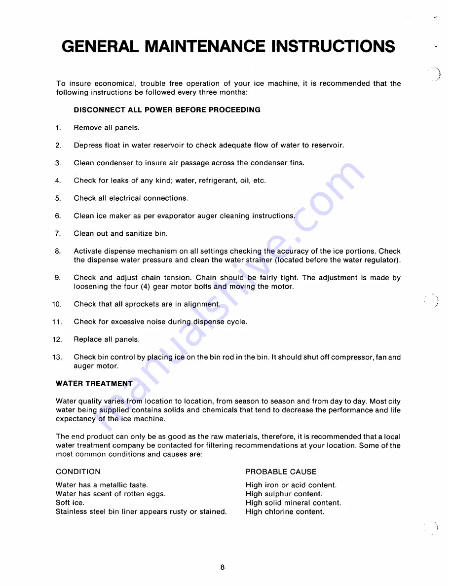 Ice-O-Matic FD 550A Parts & Service Manual Download Page 12