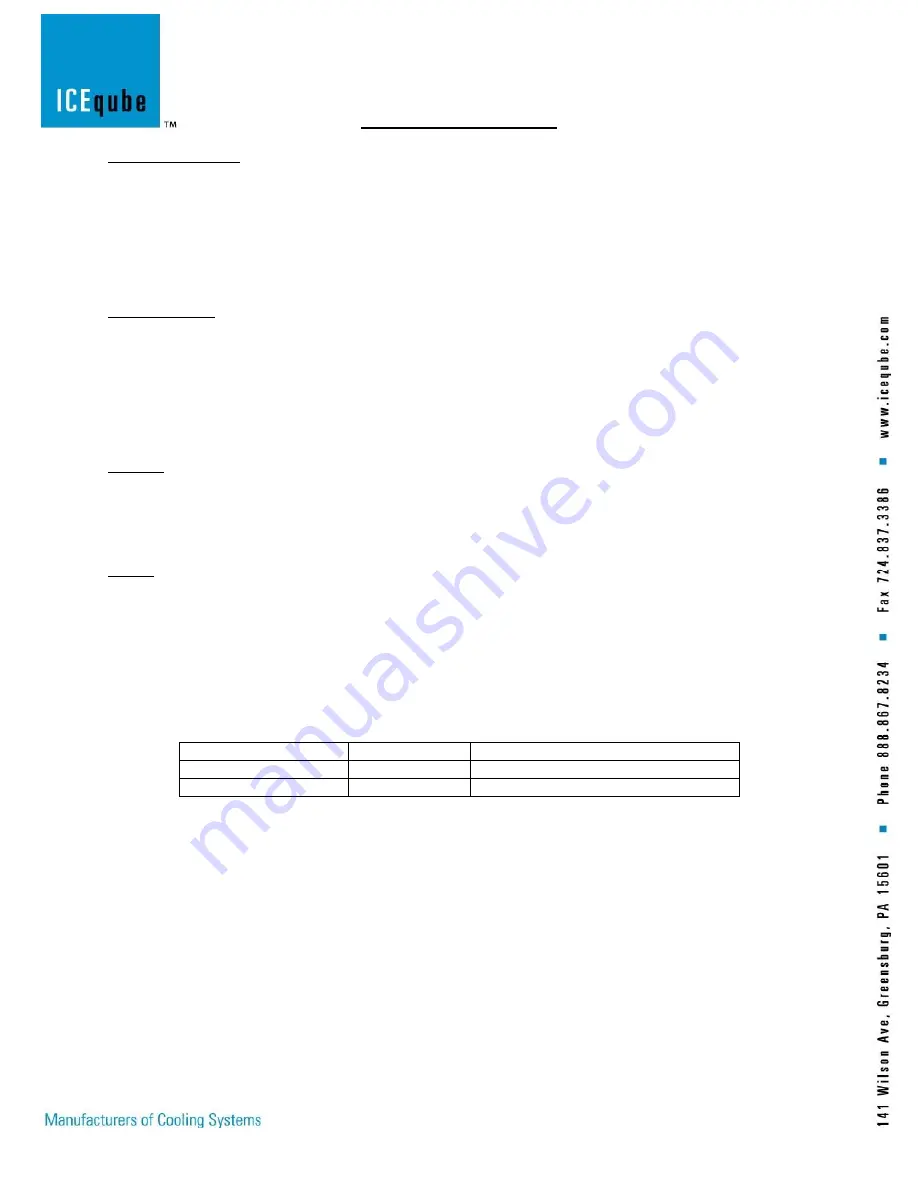 Ice Qube Evolution Series Operation And Installation Manual Download Page 4