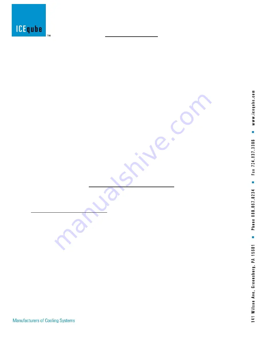 Ice Qube Evolution Series Operation And Installation Manual Download Page 11