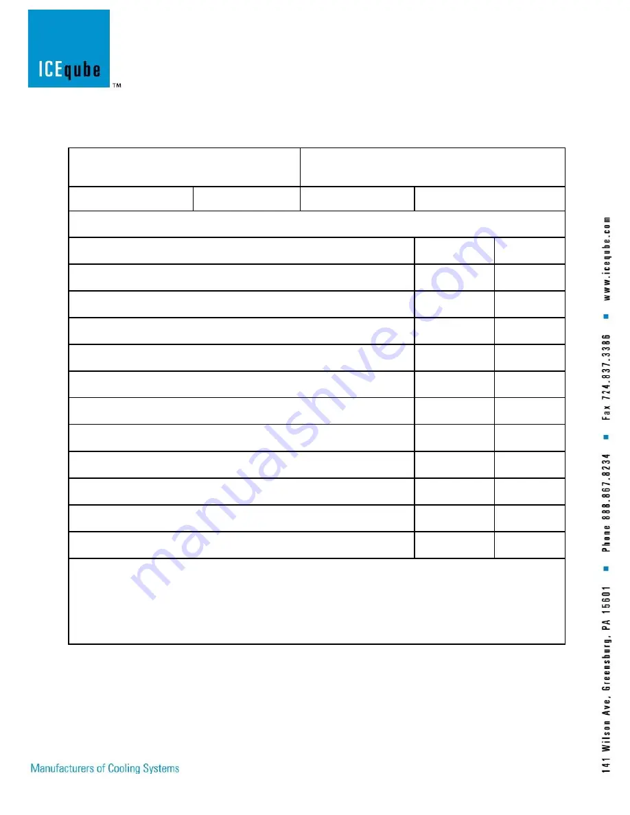 Ice Qube Evolution Series Operation And Installation Manual Download Page 16