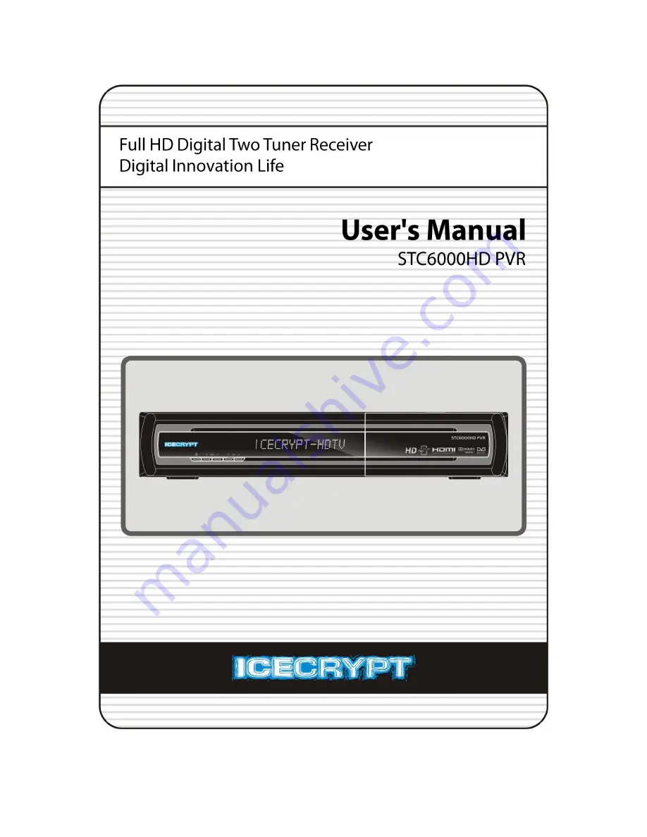 Icecrypt STC6000HD User Manual Download Page 1