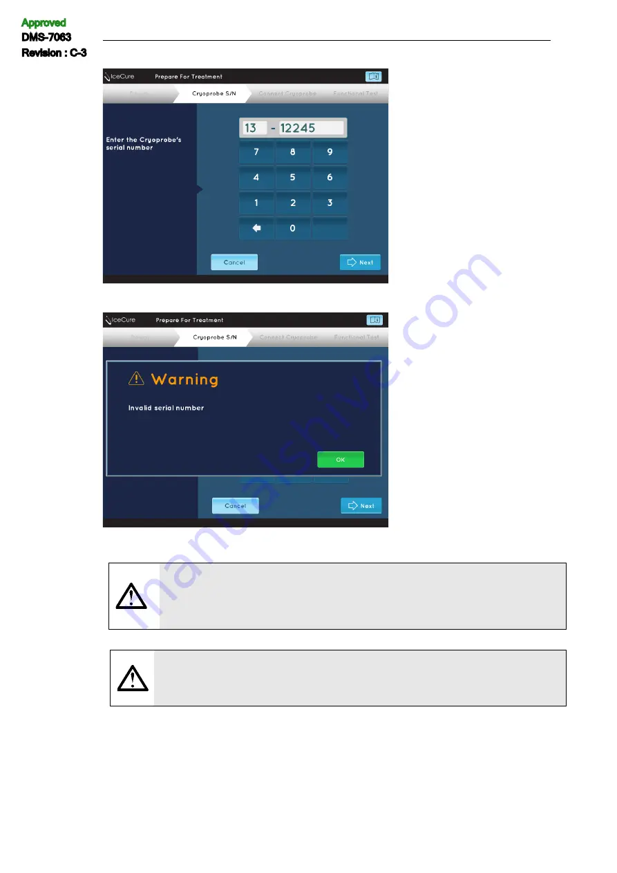 IceCure ProSense DMS-7063 User Manual Download Page 71