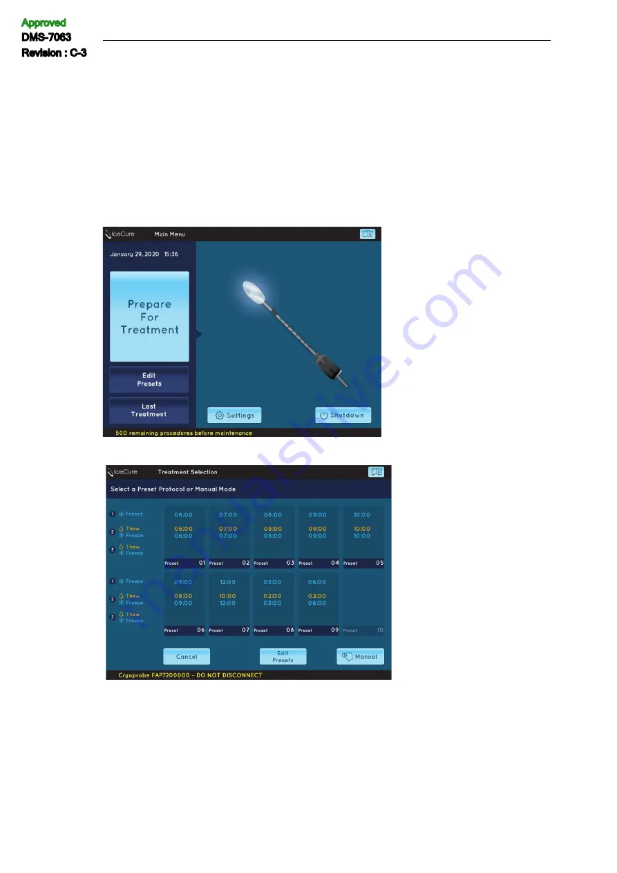 IceCure ProSense DMS-7063 User Manual Download Page 82