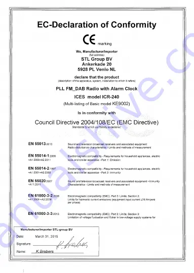 iCES ICR-240 Instruction Manual Download Page 36