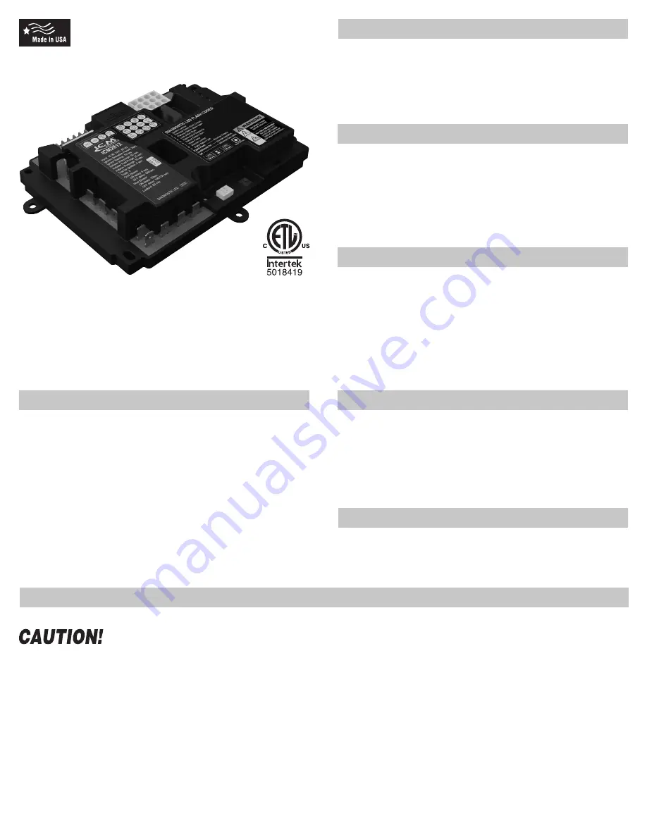 ICM Controls ICM2812ж ICM2812-KIT Installation, Operation & Application Manual Download Page 1