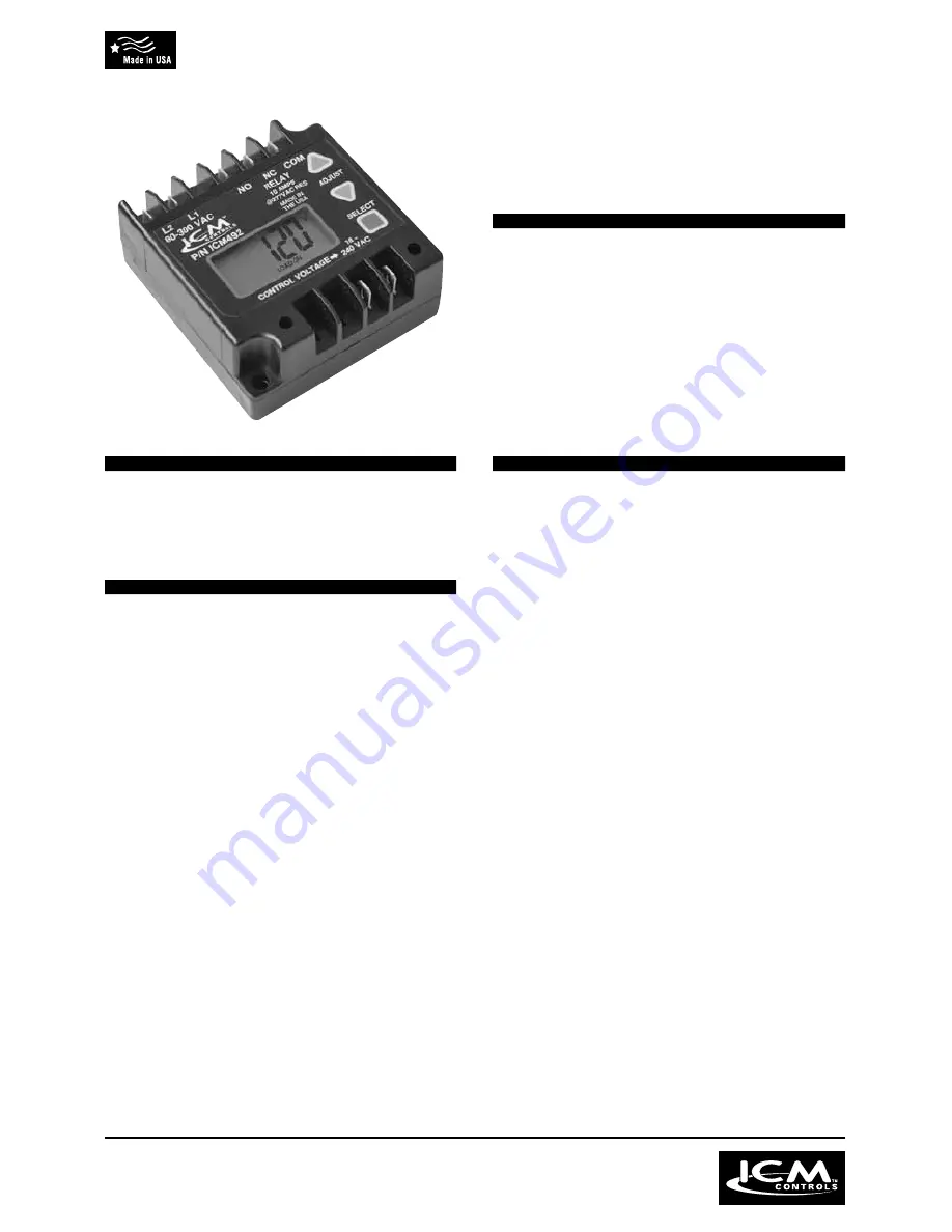 ICM Controls ICM492 Manual Download Page 1