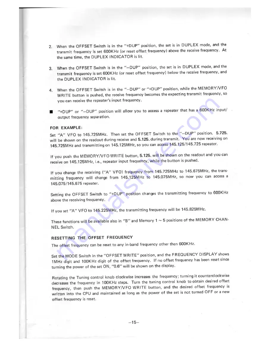 Icom IC-290A/E Instruction Manual Download Page 17