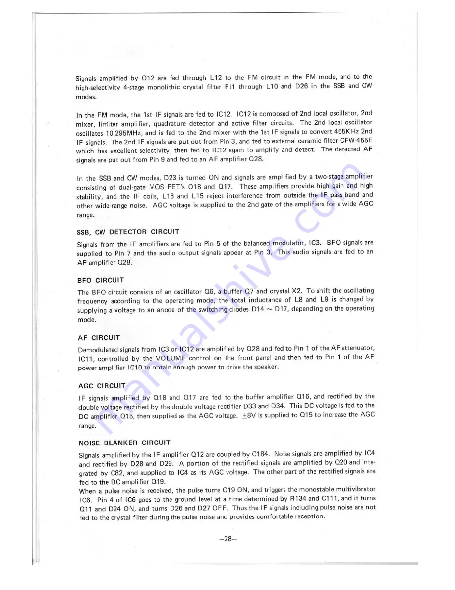 Icom IC-290A/E Instruction Manual Download Page 30