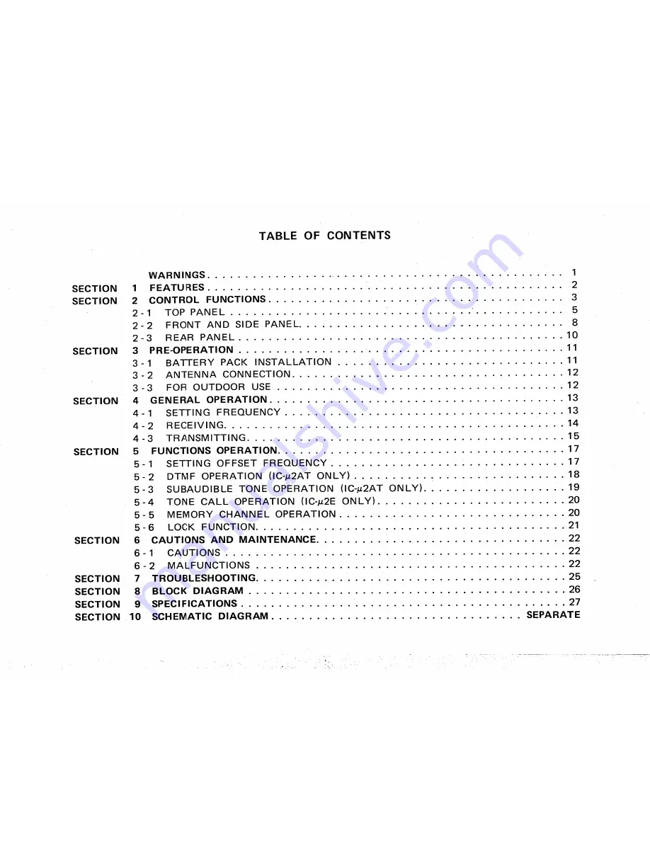 Icom IC ?2A Instruction Manual Download Page 3