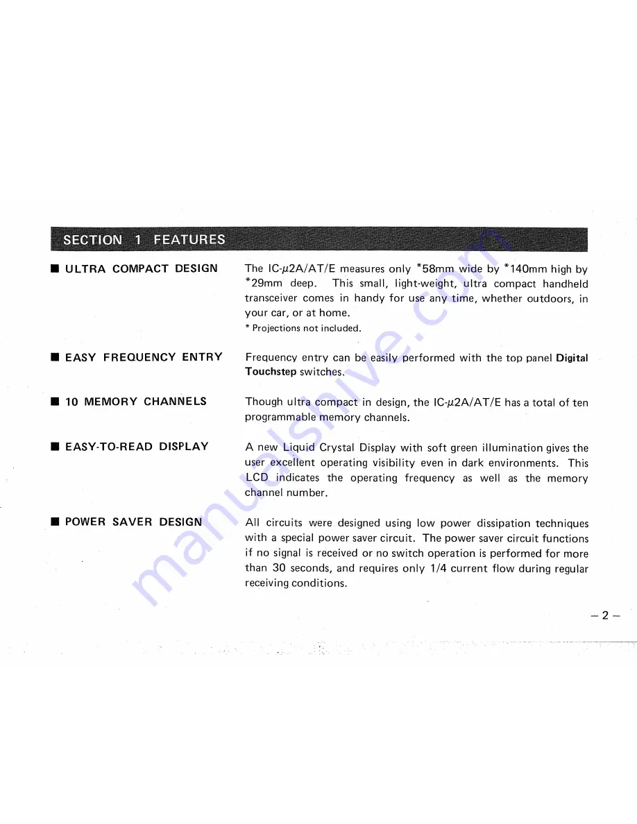 Icom IC ?2A Instruction Manual Download Page 5