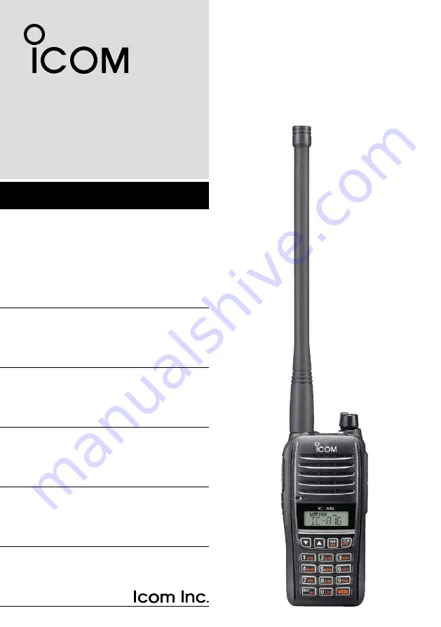 Icom IC-A16E Basic Manual Download Page 1