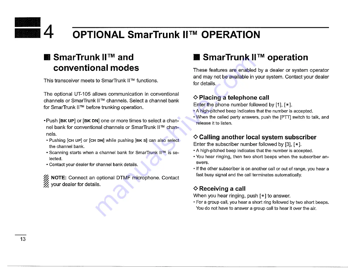 Icom IC-F1020 Instruction Manual Download Page 16