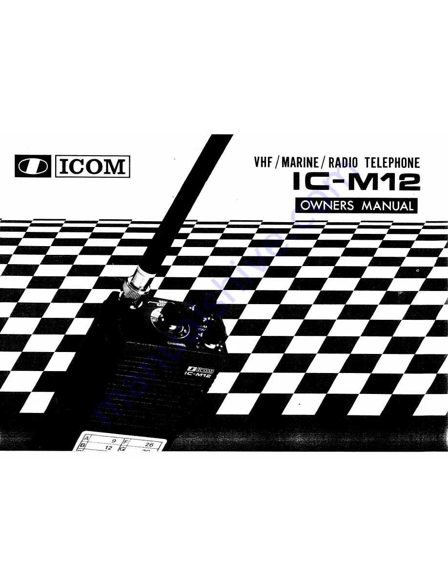 Icom IC-M12 Owner'S Manual Download Page 1