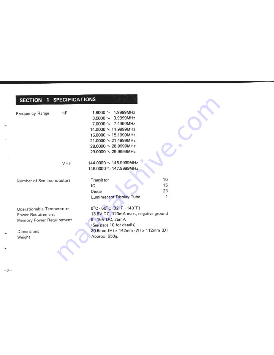 Icom IC-RM2 Instruction Manual Download Page 2