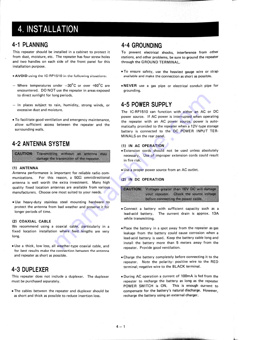 Icom IC-RP1510 Operating Manual Download Page 9