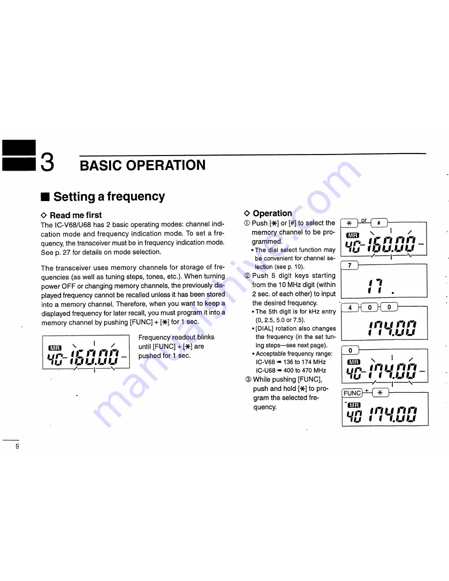 Icom IC-V68 Instruction/Programming Manual Download Page 14