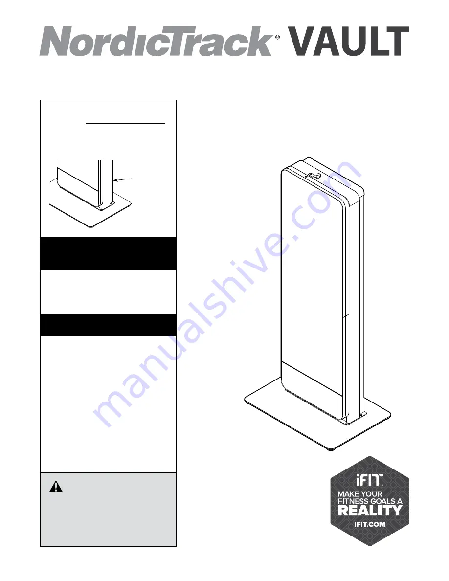 ICON Health & Fitness NordicTrack Vault User Manual Download Page 1