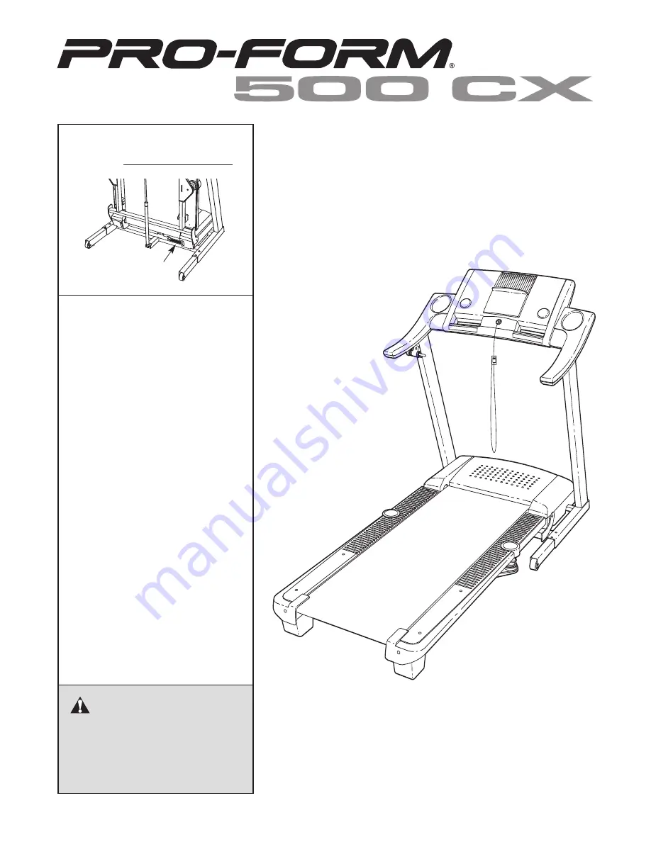 ICON PRO-FORM 500-CX PATL41106.0 Скачать руководство пользователя страница 1