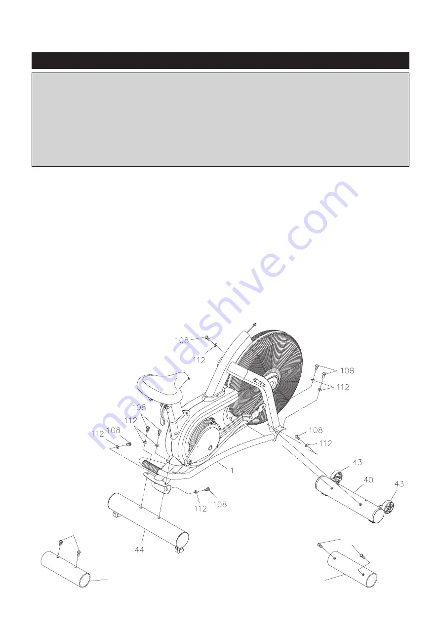 ICON STAMINA X AIR BIKE Owner'S Manual Download Page 7