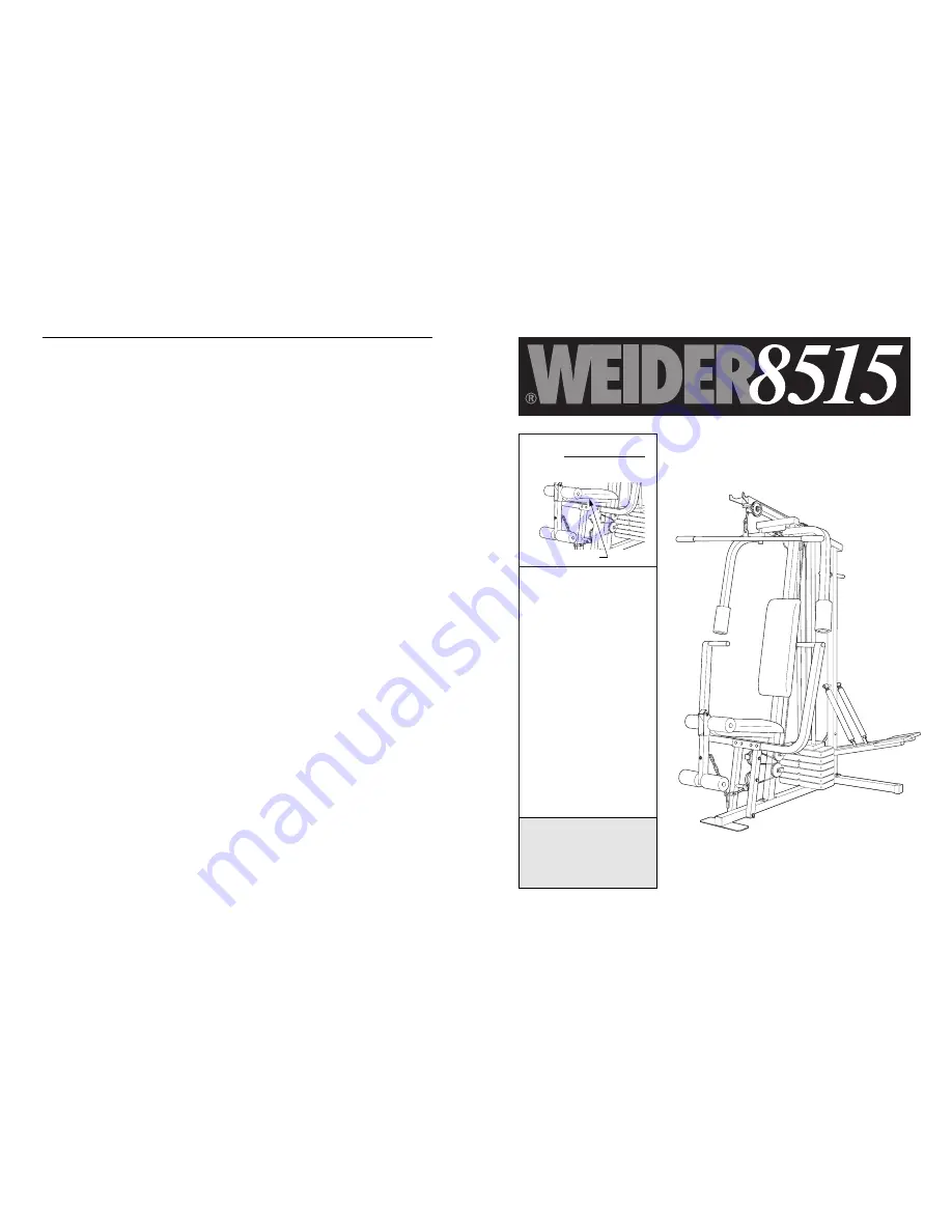 ICON weider 8515 WESY87150 Скачать руководство пользователя страница 1