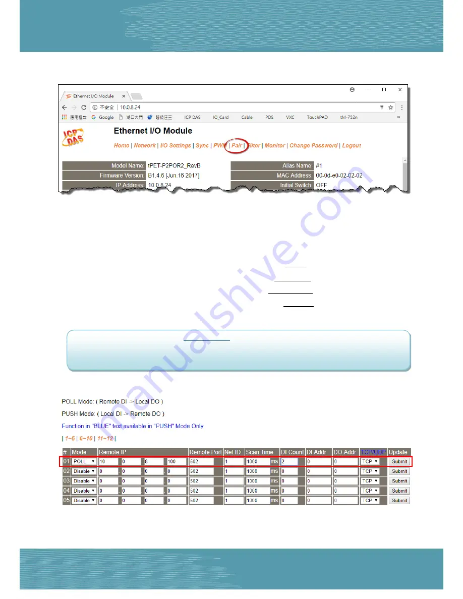 ICP DAS USA PETL Series User Manual Download Page 72