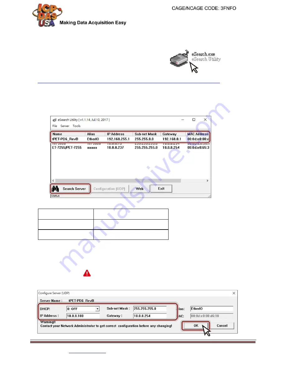 ICP DAS USA tET-P6 Quick Start Manual Download Page 6