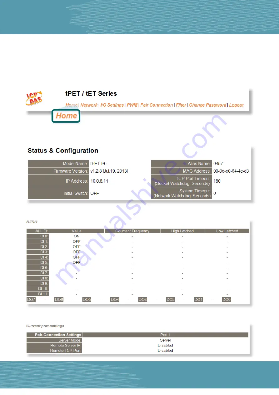 ICP DAS USA tET Series User Manual Download Page 45